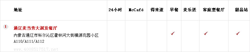 通辽麦当劳